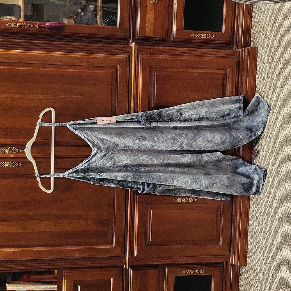 Gray Jumpsuit or Swimsuit Cover Up with side Pockets XL